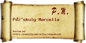 Páskuly Marcella névjegykártya